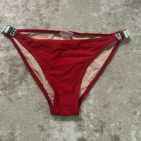 Xhileration Red beaded bikini bottom - Picture 1 of 2